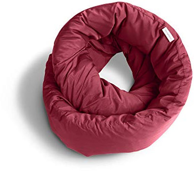 Huzi Design Infinity Pillow - Reisekissen Nackenkissen Ideal für Reise Büro Entwurf Weiches Nackenstützkissen (Burgund)