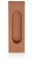 Gedotec Schiebetür Griff aus Metall [VERSENKT] Griffmuschel Schiebetür Kupfer bronze matt beschichtet I Muschelgriff eckig 125x40 mm I Möbelgriff zum Einlassen I Griffmulde Schiebetür Griffmuschel