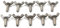304 Edelstahl Flügelschrauben Set M8x20 Hand Twist Schraube Schmetterling Schrauben-Sets 10PCS