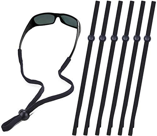 SHINKODA Sunglass Strap, Sports Glasses Band, Adjustable Sun Glasses Cord Lanyard Neck Holders for Men Women Kids, Multipack, Black