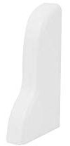 Trevendo® 10 Stück Endstück rechts weiß für Sockelleiste Fußleiste geschwungen 40 mm Höhe