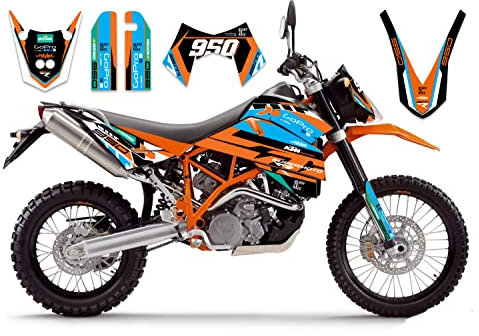 race-styles Aufkleber kompatibel mit KTM 950 Supermoto R | KTM 950 SuperEnduro R Decals Graphics (KTM 950 SuperEnduro R)
