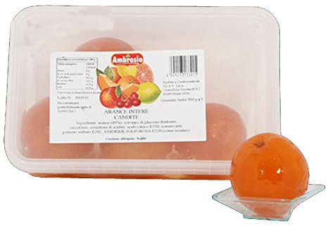Ambrosio Albicocche Intere Candite - Frutta Candita per Pasticceria e Lievitati - 900g
