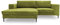 DOMO. collection Ecksofa Modica, Sofa in L-Form, moderne Eckcouch, bodenfreie Couch, Eckgarnitur, Polsterecke 244 x 173 x 83 cm (BxTxH), grün