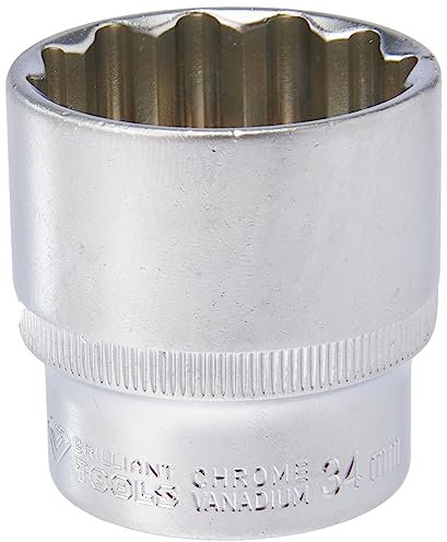 Brilliant - Llave de vaso de 12 cantos de 1/2, 34 mm