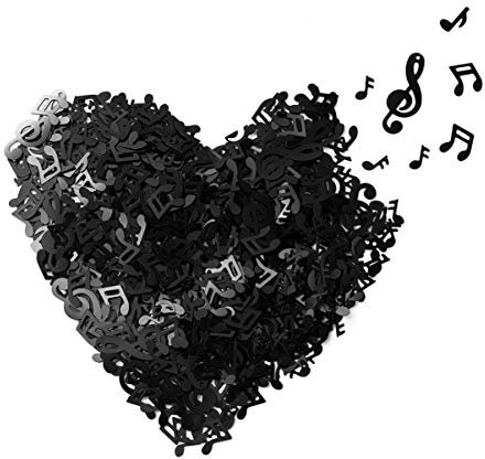 TOYANDONA 1 Pack 15G Musical Konfetti Schwarz Musik Note Konfetti Party Tisch Streuen Dekoration für Geburtstag Baby Musik Party