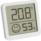 TFA Dostmann Digitales Mini Thermo-Hygrometer, 30.5053.02, Innentemperatur und Luftfeuchtigkeit, klein und handlich, zum Stellen oder Aufhängen, weiß