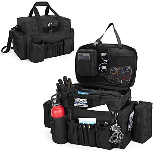 Trunab Range Bag Polizei Tasche Taktische Tasche, Molle Organizer Auto-Vordersitz-Organizer Passend für Beifahrersitz, Reisetasche Militär mit Fach, Getränkehalter