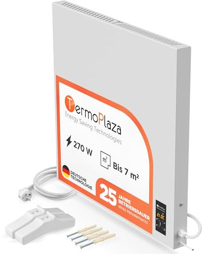 Elektro Infrarotheizung mit Thermostat 270 W bis 5m2 und Konvektor Heizung TermoPlaza - Infrarot Wandheizung und Infrarotheizung Standgerät - Elektroheizung Energiesparend Infrarot Heizstrahler