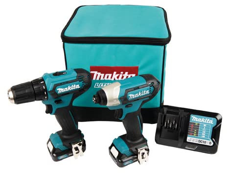 Makita Kit Combo 'CLX224A' - Avvitatore a batteria da 12 V, con 2 batterie incluse