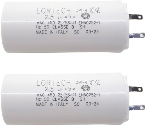 lot de 2 condensateurs 2,5 μF pour volet roulant toutes marques - couple moteur 6 Nm - fabriqué en Italie