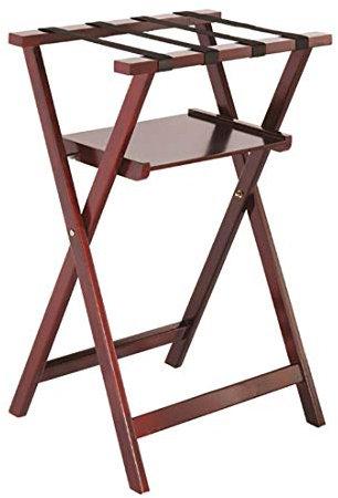 MERTNK Porte-Bagages Porte-Bagages, Chambre Hôtel Chambre En Bois Porte-Bagages Pliable Portable Porte-Bagages Étagère de Rangement Au Sol/C