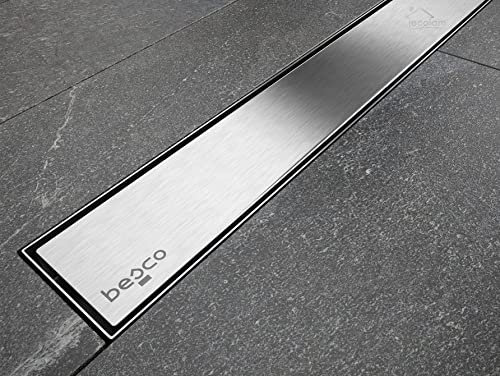 ECOLAM Duschrinne VIRGO DUO Ablaufrinne Bodenablauf Duschablauf Dusche Rost Edelstahl 90 cm chrom