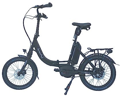 Elektro Faltrad MOBILEMASTER N380R CX VOLLAUTOMATIK 2023, Bosch Performance Line Smart System, Riemen, ENVIOLO 380% Nabenschaltung mit Freilauf - E Bike Klapprad mit Bosch Mittelmotor(Schwarz)