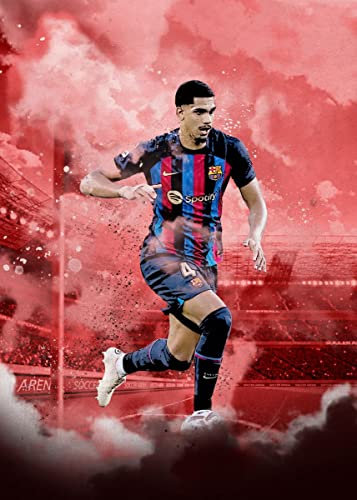 Displate FC Barcelona Metal Poster Barcelona Poster Fc Barcelona Deko Barcelona Plakette FC Barcelona Fanartikel FC Barcelona - FCB Dark Heroes - Araujo Poster 32x45cm