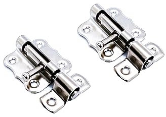 MSGsl Pestillo cerrojo cerradura cierre pasador perno acero 2 unidades 35 mm. con cierre deslizante para puerta, sin tornillos (2, 35 mm)