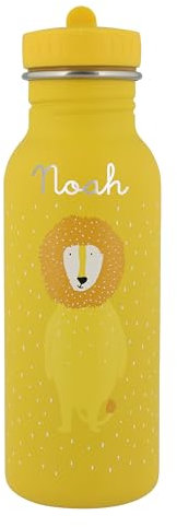 Trixie Gourde personnalisée pour bébé, 500 ml, en acier inoxydable, avec nom, pour filles et garçons, anti-fuite, adaptée aux enfants, gourde lavable