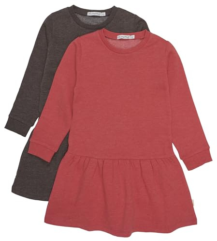 MINYMO Mädchen Sweat Dress Ls (2-Pack) Casual Dress (2er Pack)