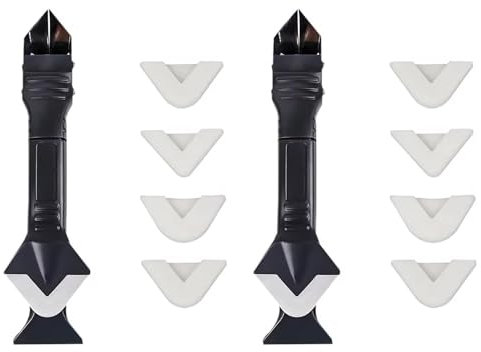 2 Stück 3-in-1 Dichtungswerkzeug zum Entfernen und Auftragen, für Badezimmer, Küche, Bodenbelag, Fenster, Waschbecken und Rahmen