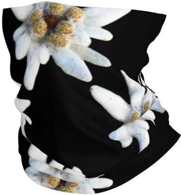 FUkker UV-Halsmanschette, Stirnband, Halswärmer, Gesichtsbedeckung, Schlauch, Halbgesichtsmaske, Schal, Sturmhaube,Leontopodium Edelweiß