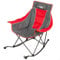 AKTIVE - Klappbarer Camping-Schaukelstuhl, Stahl und gepolstertes Polyester, Mit Kissen und Seitentaschen, Inklusive Tragetasche, Schaukelstuhl, Klappstühle, Für Garten oder Strand (63046)