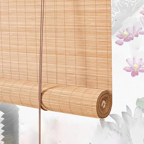 SGSKEIEY Tapparella Avvolgibile in Bamboo a Rullo Tende da Finestra per Esterni,Veneziane per Finestre,Naturale in Legno di bambù Home Balcone Privacy (40x100cm/16x39in,A)