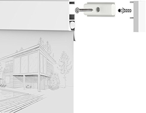 Leha® Klemmschiene Switch Spezial aus Aluminium mit Spezial Soft-Gummisystem - Länge: 2.0 m (2x100cm), Farbe: Weiß