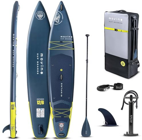 Movino Ontario Touring 12’16 SUP Stand Up Paddling Board Set Aufblasbares Stand Up Paddle Board Leicht Standuppaddelboard Sup Boards Und Zubehör Wasser Sport 380 cm