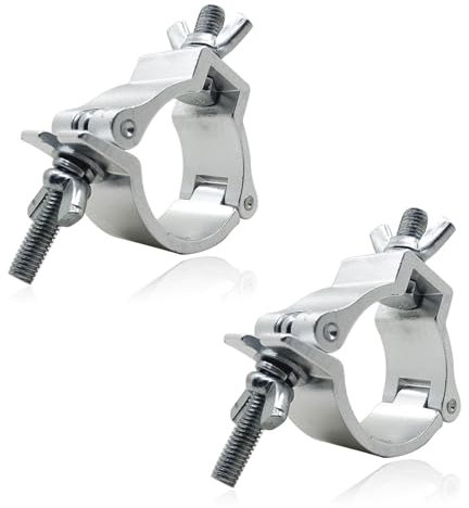 2Pcs DJ Lighting O Clamps, Stage Lights Clamp for DJ Par Lights Spot Lights, Lighting Accessories for 25-30mm OD Tube Pipes