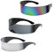 Xrten Space Brille Alien Brillen Set,Schnelle Brille,3 Stück Futuristische BrilleSilber Rave,Fun Glasses Space Brille Alien Brille für Weihnachten Brillen Set,Party,Fun Glasses Rollenspiel