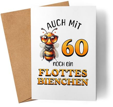 Lilavie-Design Auch mit 60 noch EIN flottes Bienchen Karte 60. Geburtstag Frau Biene