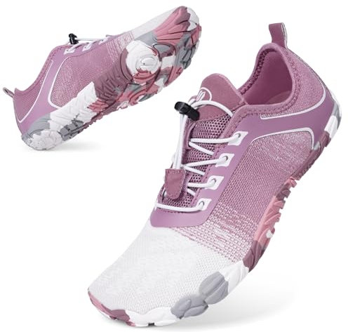 Bigzagger Barfußschuhe Damen Herren Traillaufschuhe mit Breite Zehenbox und Zero-Drop Sohlen Leicht Atmungsaktiv Barfuss Schuhe Komfort rutschfest Zehenschuhe Sportschuhe Fitnessschuhe