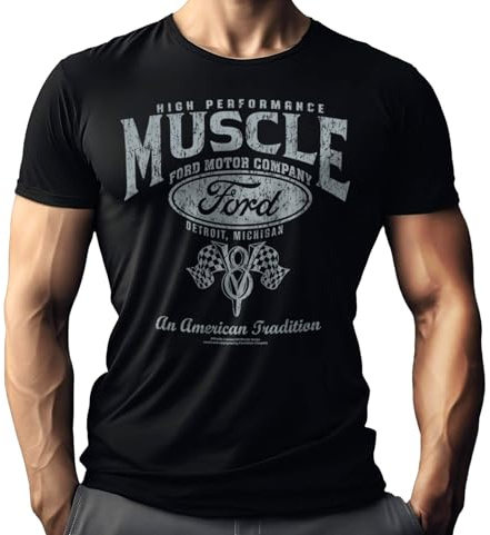 Herren T-Shirt für US-Car Ford Mustang Fahrer und Fans - Original Ford Lizenz