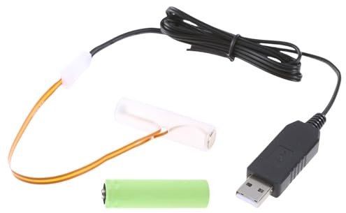 SHOOYIO USB to 3V LR6 AA Battery Eliminators Converters Cable, Power Supply Adapter Replacement for Toy and Gadgets