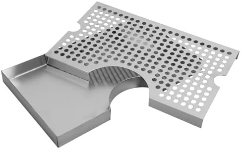 NAMOARLY Edelstahl Kegerator Tropfschale Multifunktionale Tropfauffangschale Für Bierdispenser Und Wasserautomaten rutschfest Und Stilvoll