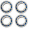 Set mit vier kugelgelagerten Rädern, kompatibel mit Poolreinigern 180 und 280