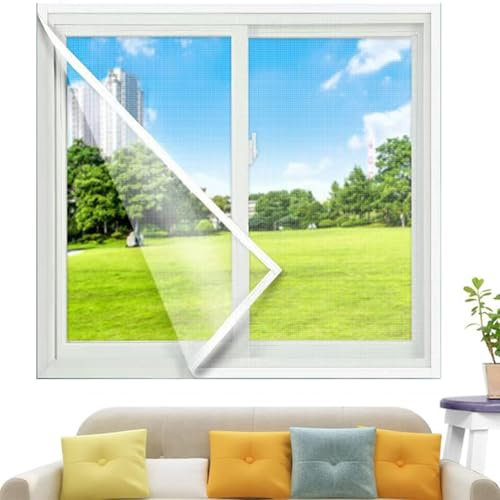 80x140cm Zanzariere per Finestre - Non Richiede Perforazione - Viene Fornito con Nastro Adesivo Forte