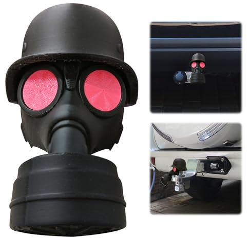 SPHERETRON Anhängerkupplung Abdeckung Anhängerkupplung Abdeckung Lustig Fun Gasmaske Helm Anhängerkupplung Kappe Schutzkappe Anhängerkupplung Anhängerkupplung Auto Trimmen Für Anhänger