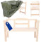 MODO24 Gartenbank aus Holz, Schutzhülle aus PVC, Parkbank, Gartenmöbel, Sitzbank, Bank Friesenbank, Holzbank, 2-Sitzer, In- & Outdoor, FSC-Holz, Abmessungen 46x118x78 cm, Farbe: Naturholz