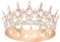 DRESHOW Tiara Redonda Corona Redonda Completa Reina de Cristal Tiaras Barrocas Diamantes de Imitación Brillantes para Niñas y Mujeres Boda Fiesta de Cumpleaños