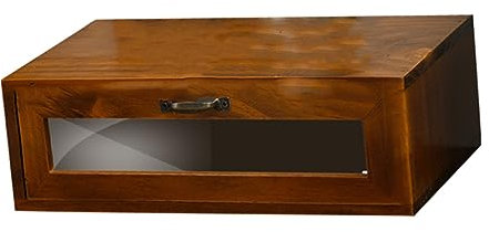 OSOLADY Monitorständer Und Desktop Aufbewahrungsbox Holz Vintage Stil Kompakt Mit Schublade Stauraum Für Büro Zuhause Schule Laptop Erhöhung Und Organizer