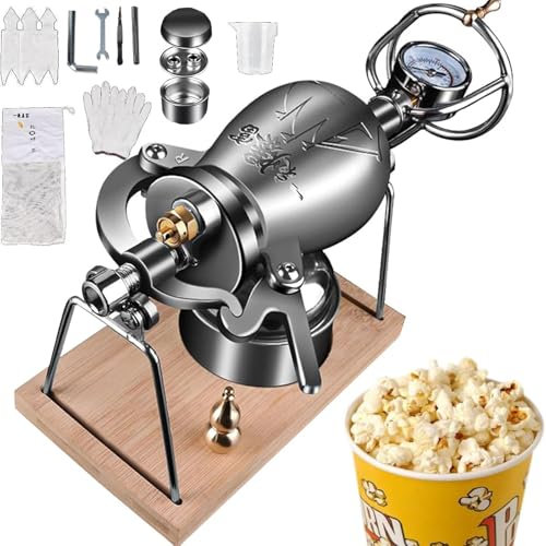 Máquina de palomitas de maíz de aire caliente, máquina de palomitas de maíz tradicional china, olla de palomitas de maíz de alta presión, acero inoxidable 304 con calefacción al fuego para fiestas