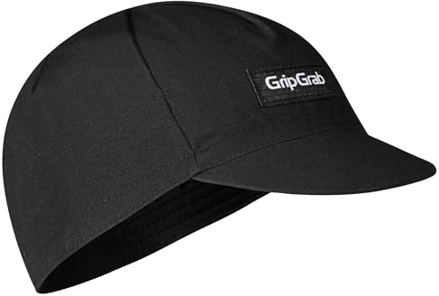 GripGrab Classic Cycling Cap - Retro Radsport Radmütze - Unterhelm Kappe | Vintage Baumwollmütze für Herren und Damen, UV-Schutz LSF 50+, Fliegenschutz, klappbarer Schirm, Radlerkappe Sommer & Herbst