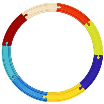 wueiooskj Eisenbahn Spielzeug, Holzeisenbahn Set mit Kurven, lustiges und lehrreiches Geschenk für Kinder, kreatives Spielerlebnis, Rennwagen, Hand Augen Koordination