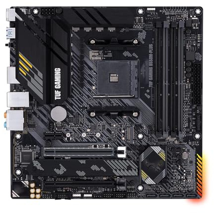 Placa Madre Fit For ASUS TUF Gaming B550M-PLUS B550 Ryzen AM4 Micro ATX Placa Base for Juegos PCIe 4,0 Dual M.2 10 etapas de Potencia DrMOS, Puerto de 2,5 GB