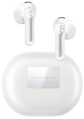 SoundPEATS Air6 HS Cuffie Bluetooth 6.0 Semi-in-Ear, LDAC Hi-Res, Driver 13mm, 45 Ore Autonomia, Ricarica Rapida, 2MIC ENC, IPX5, Leggeri 4g – Bianco | · Bluetooth 6.0 · IPX5 · ricarica 10min=3h · 2MIC ENC · 4g · App EQ