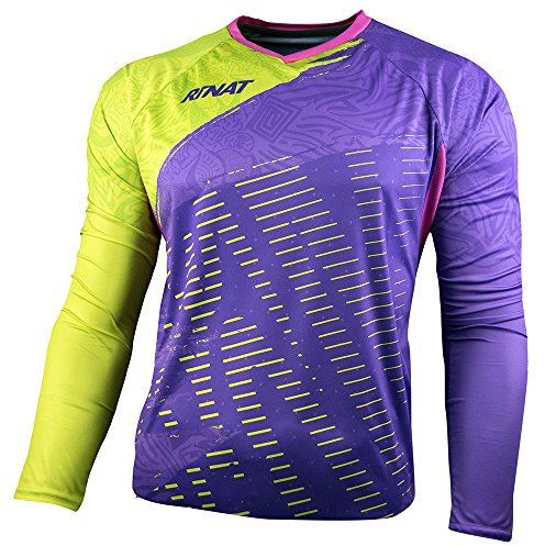 Rinat Etnik, Maglia del Portiere di Calcio Uomo, Viola/Neon Giallo, AM