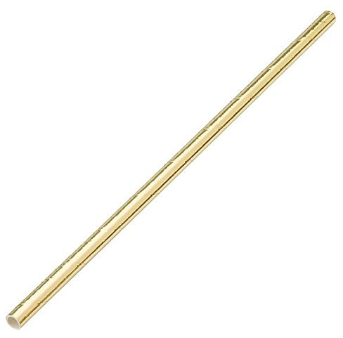 250x Gold Biodegradable Paper Straws, 8, Bar, Wedding, Birthday, Party, Cocktail