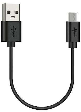 Geekria USB-Sport-Kopfhörer, kurzes Ladekabel, kompatibel mit Jabra Sport Pulse, Elite 65e, Halo Fusion, Halo Smart Charger, USB auf Micro-USB, Ersatz-Netzladekabel (30 cm)