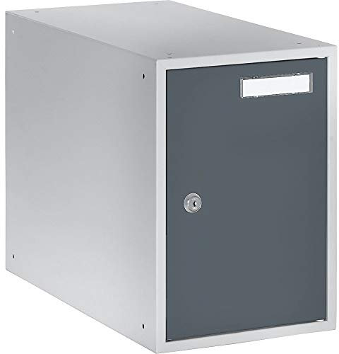Quipo Cube Locker, H x L x P 350 x 250 x 450 mm, Corps Gris Clair/Portes Gris basalte.